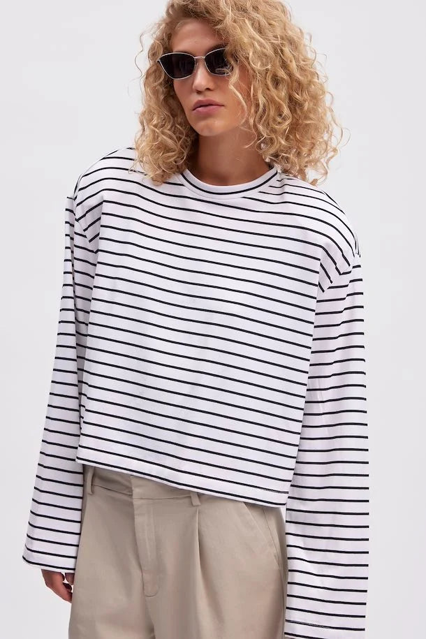 SIBA GZ Stripe top White/black