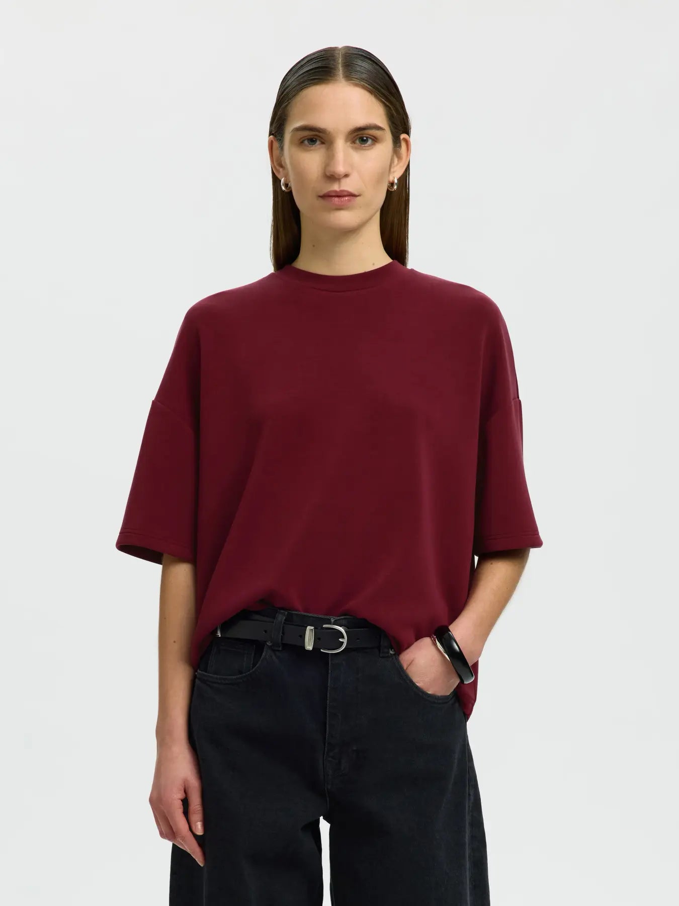 SLWOVERSIZED TENNY tee TAWNY PORT