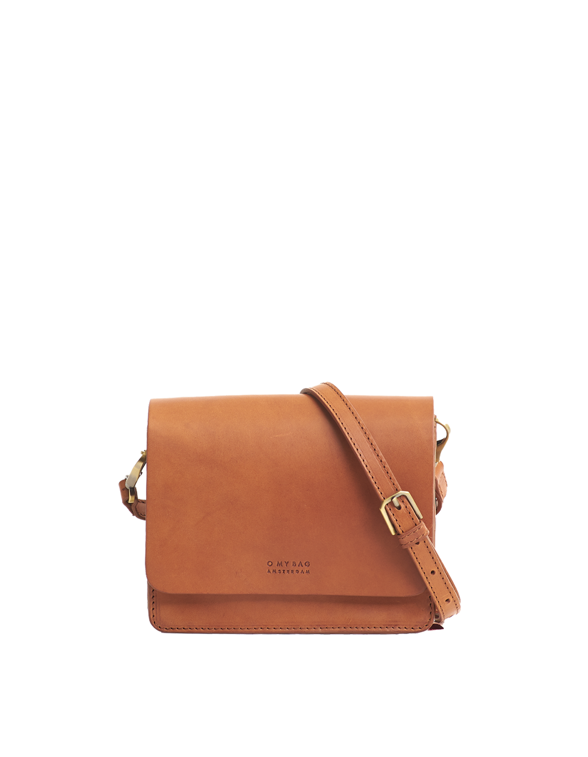 AUDREY mini⎜Camel checkered classic leater