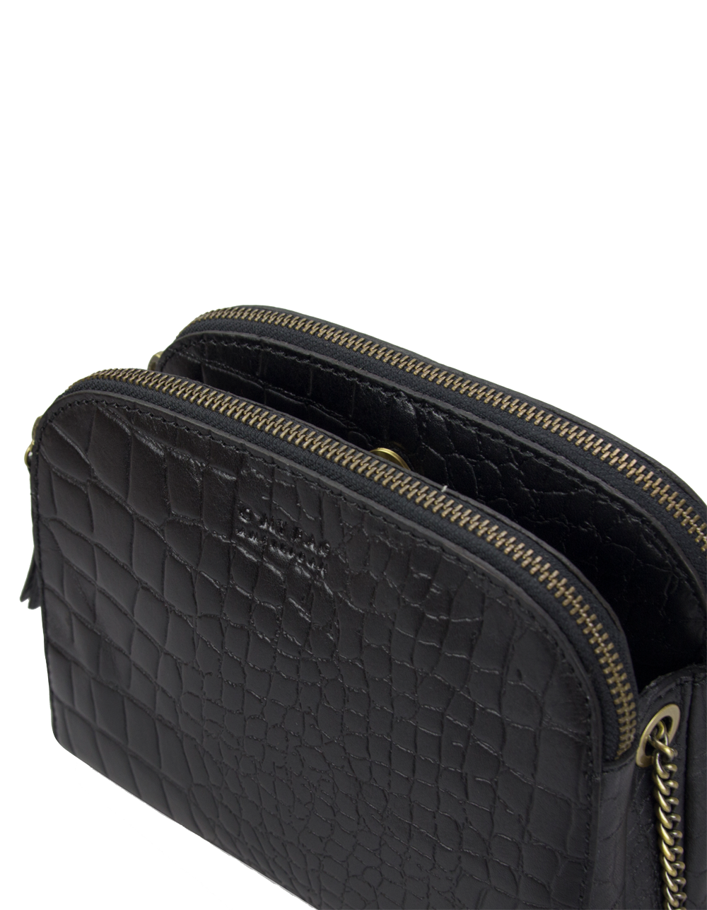 EMILY⎜Black classic croco leather