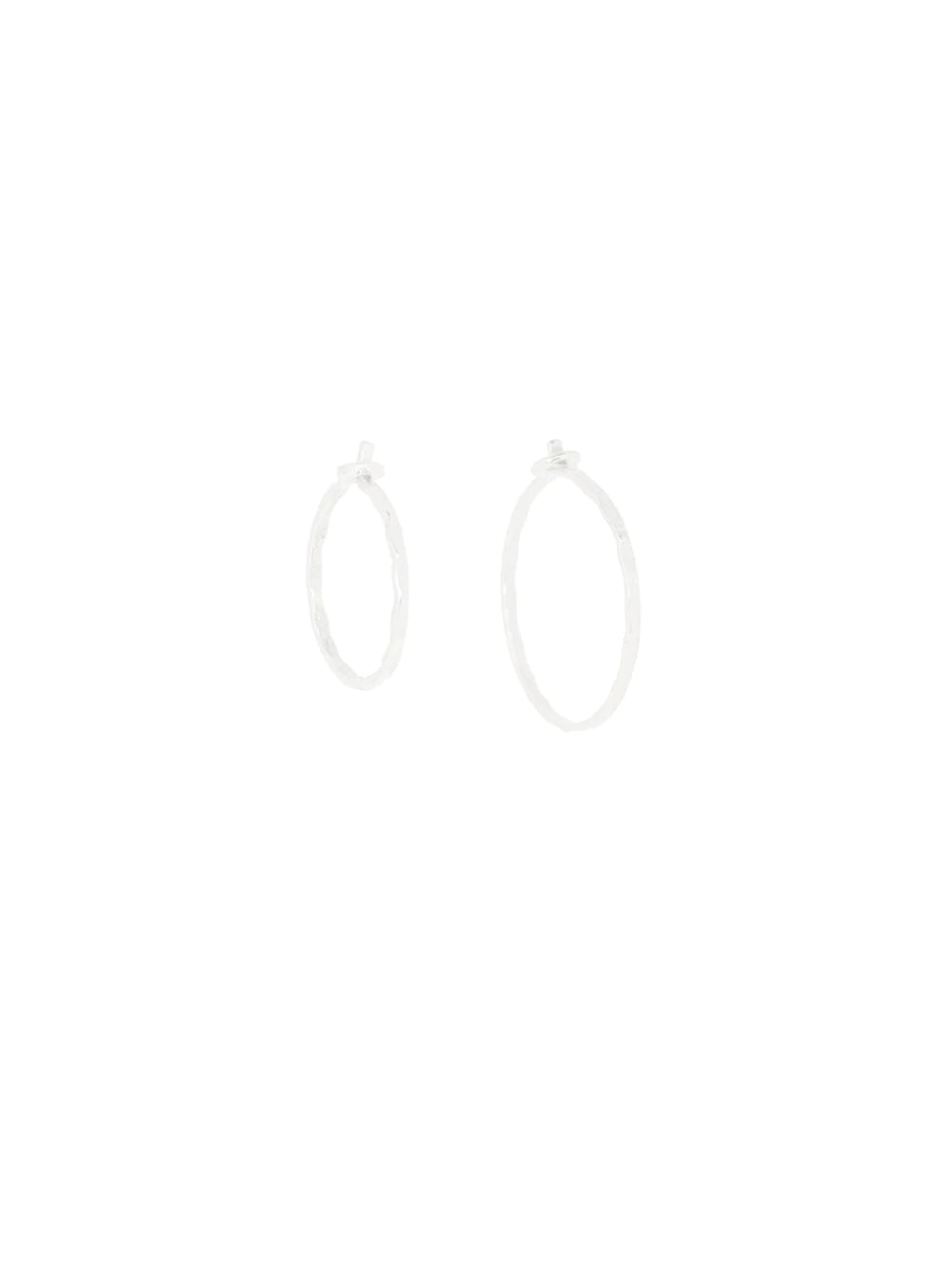 HAMMERED HOOP | Silver