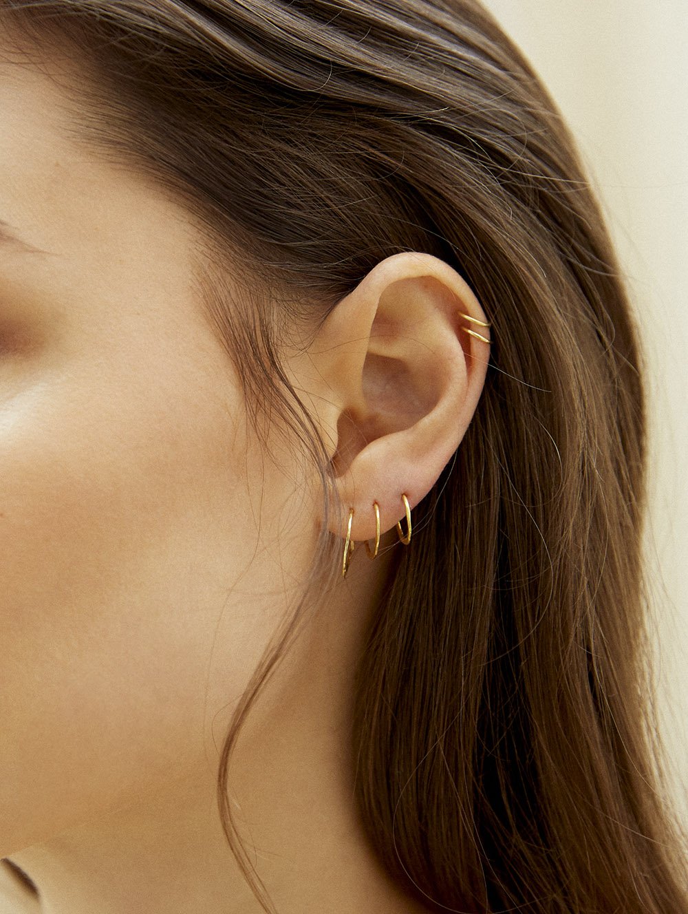 HIGHER LEVEL HAMMERED Earring SILVER