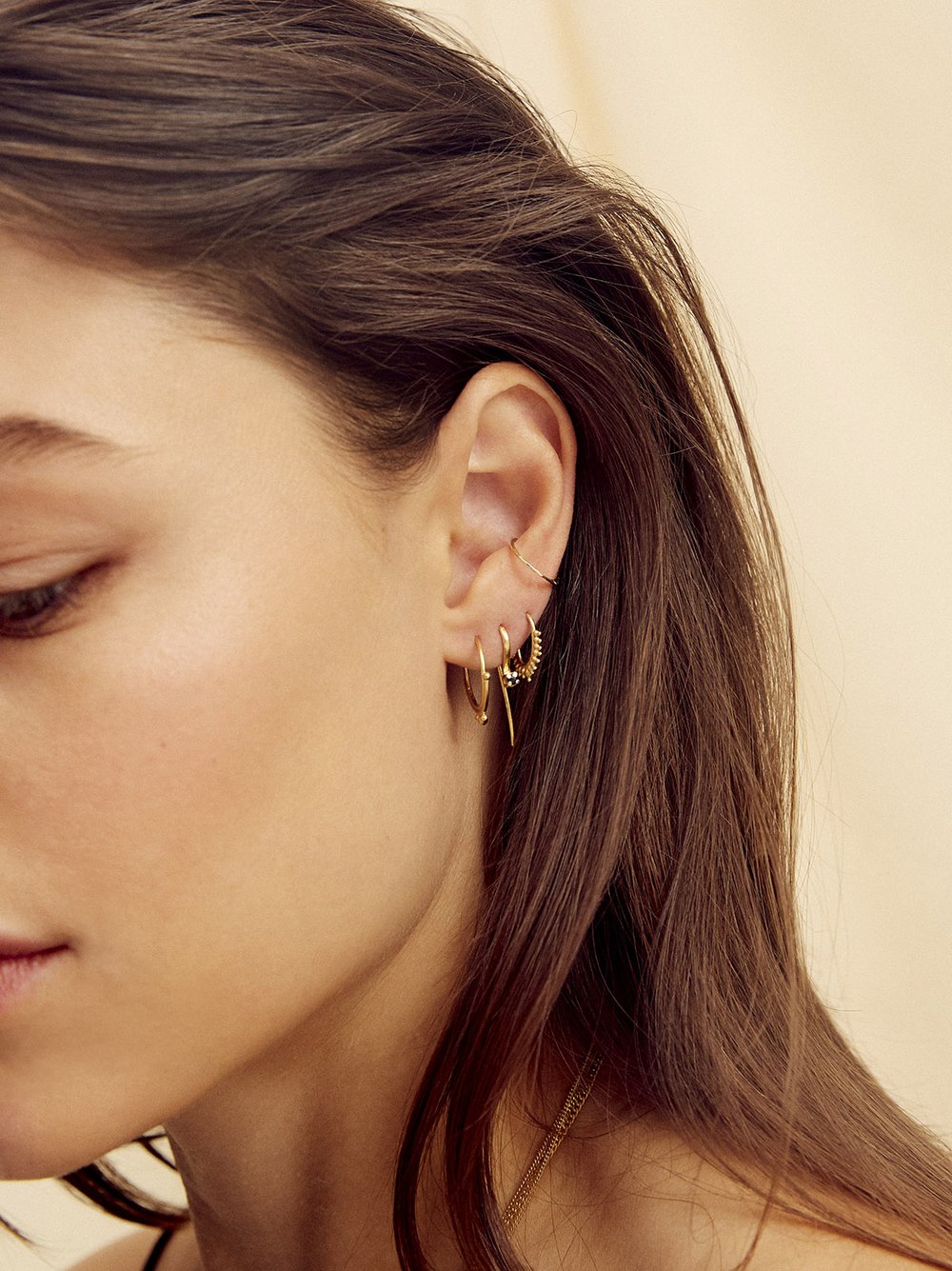 HIGHER LEVEL HAMMERED Earring SILVER