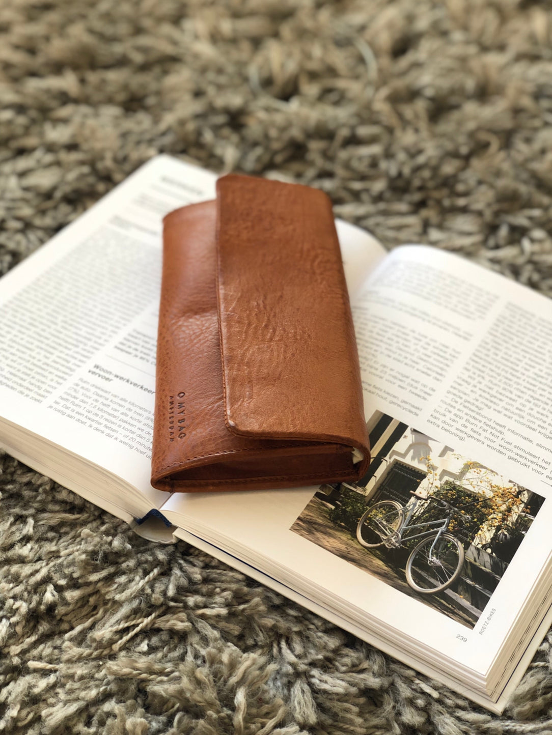 PAU'S pouch⎜Camel stromboli leather