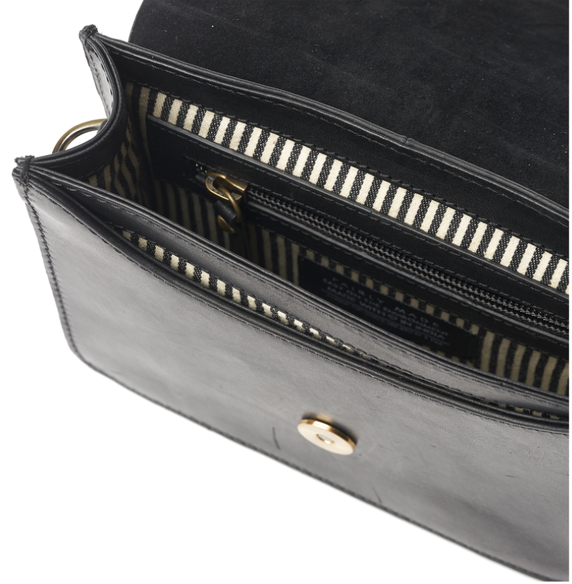 AUDREY mini⎜Black checkered classic leather