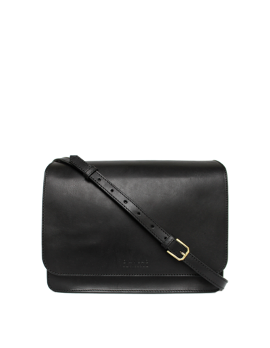 AUDREY | Black checkered classic leather