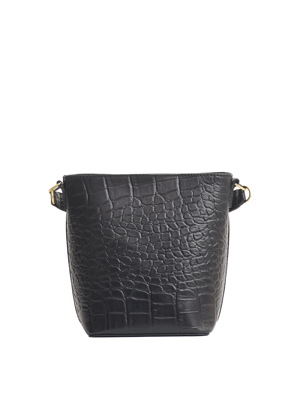 BOBBI bucket bag ⎜Black croco