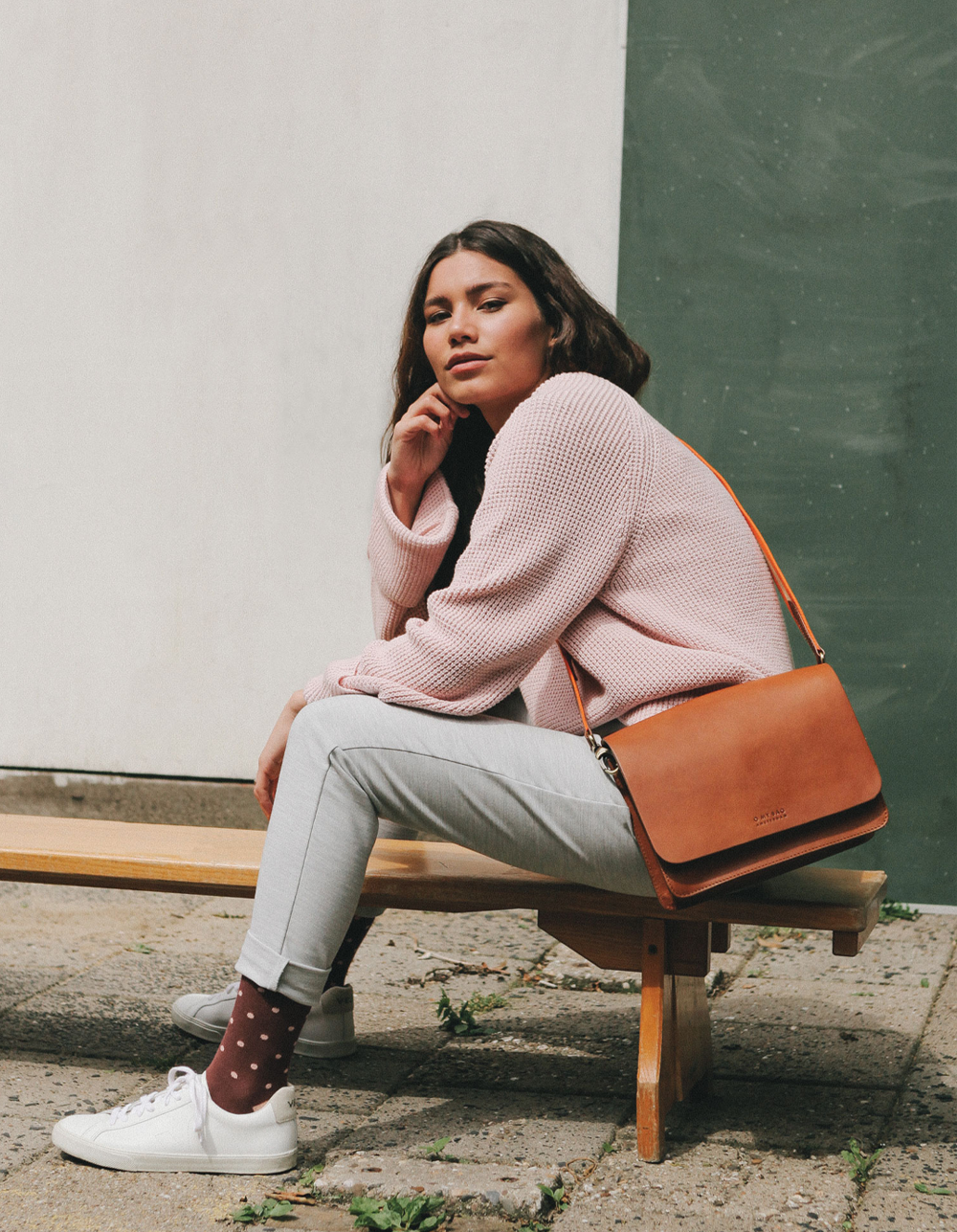 AUDREY⎜Camel classic leather