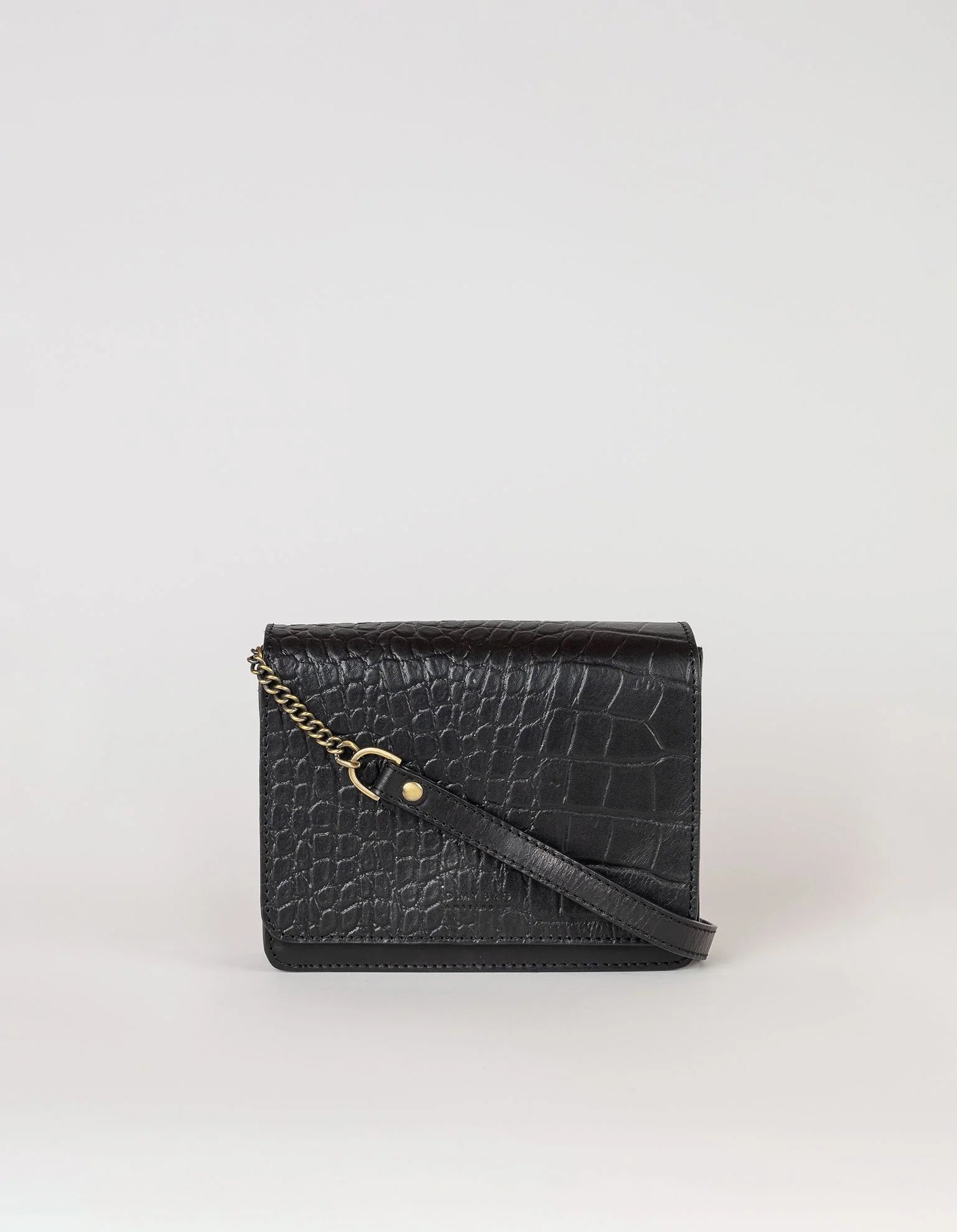 AUDREY mini⎜Black classic croco leather