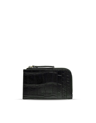 LOLA coin purse | Black croco classic leather