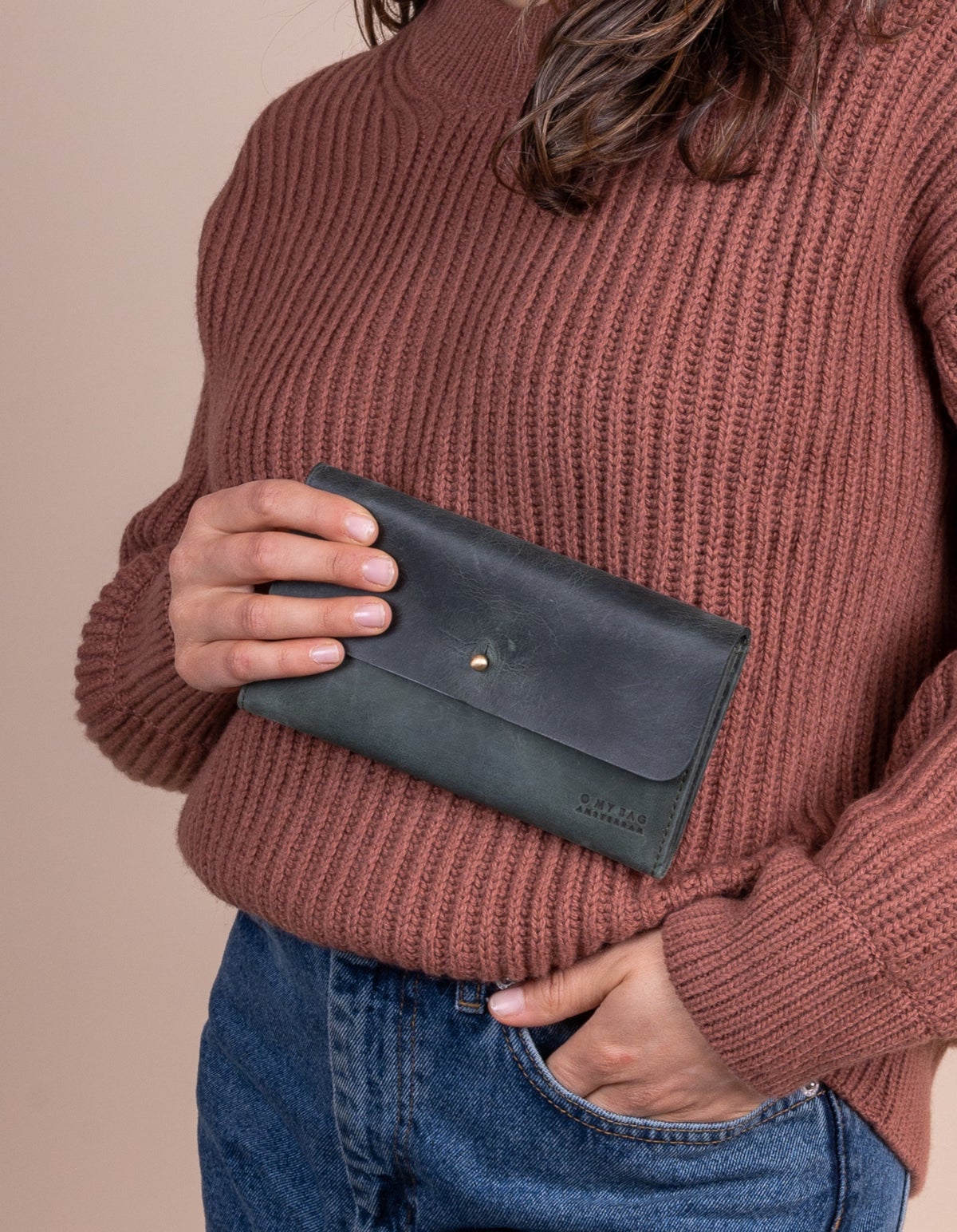 PIXIES pouch⎜Green hunter leather