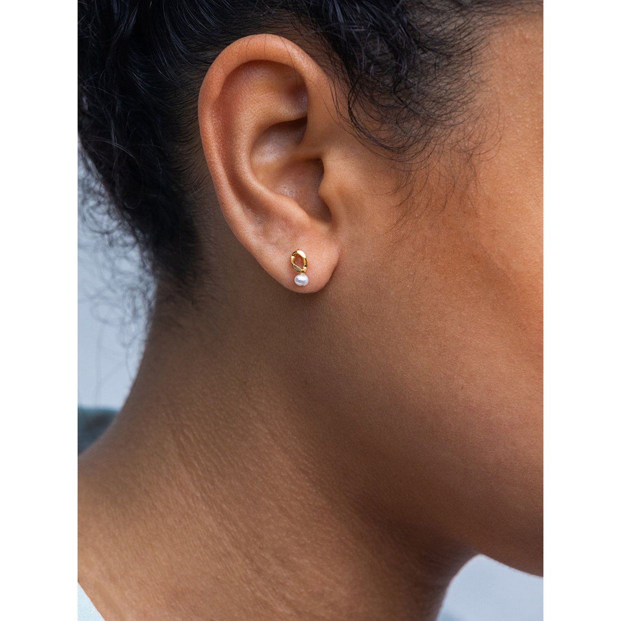EBO1 earrings⎜Silver pearl
