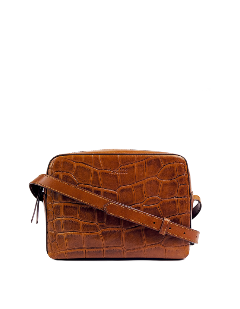 SUE bag⎜Cognac Croco