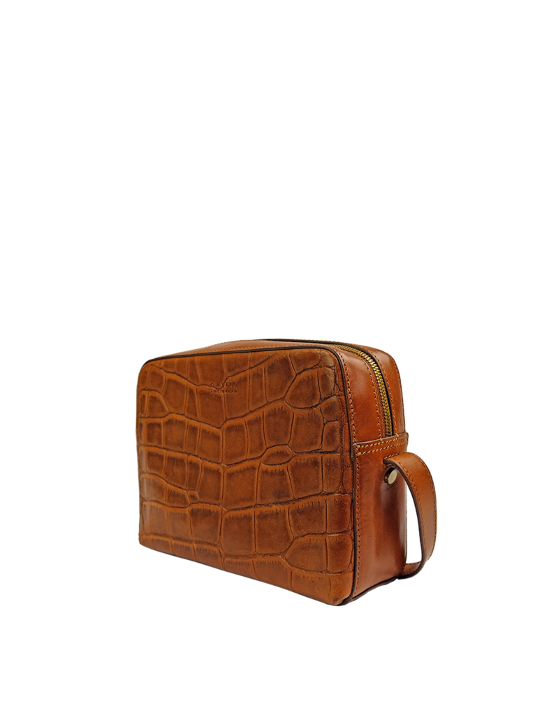 SUE bag⎜Cognac Croco