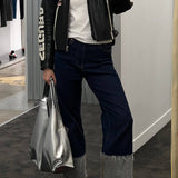 BECK Leather Tote Bag SILVER