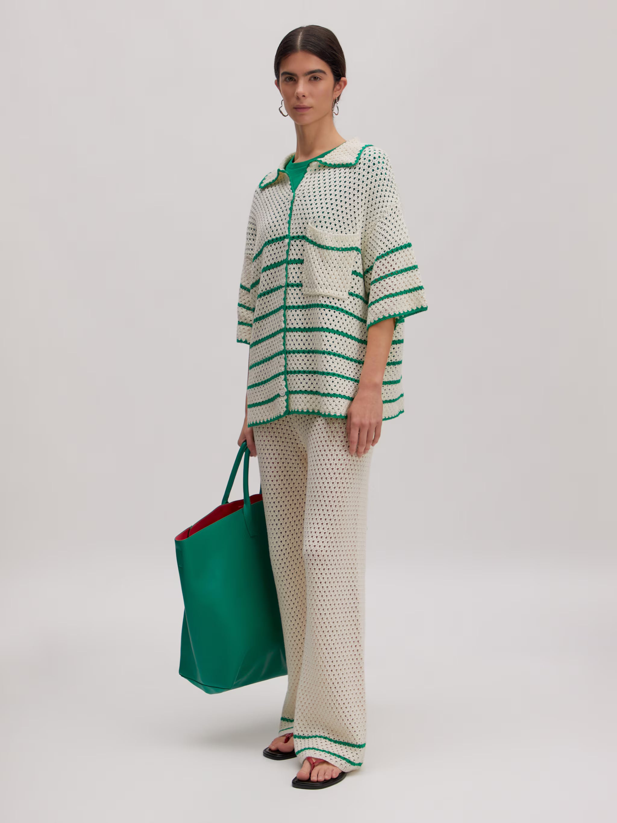 DEBBIE polo BEIGE GREEN