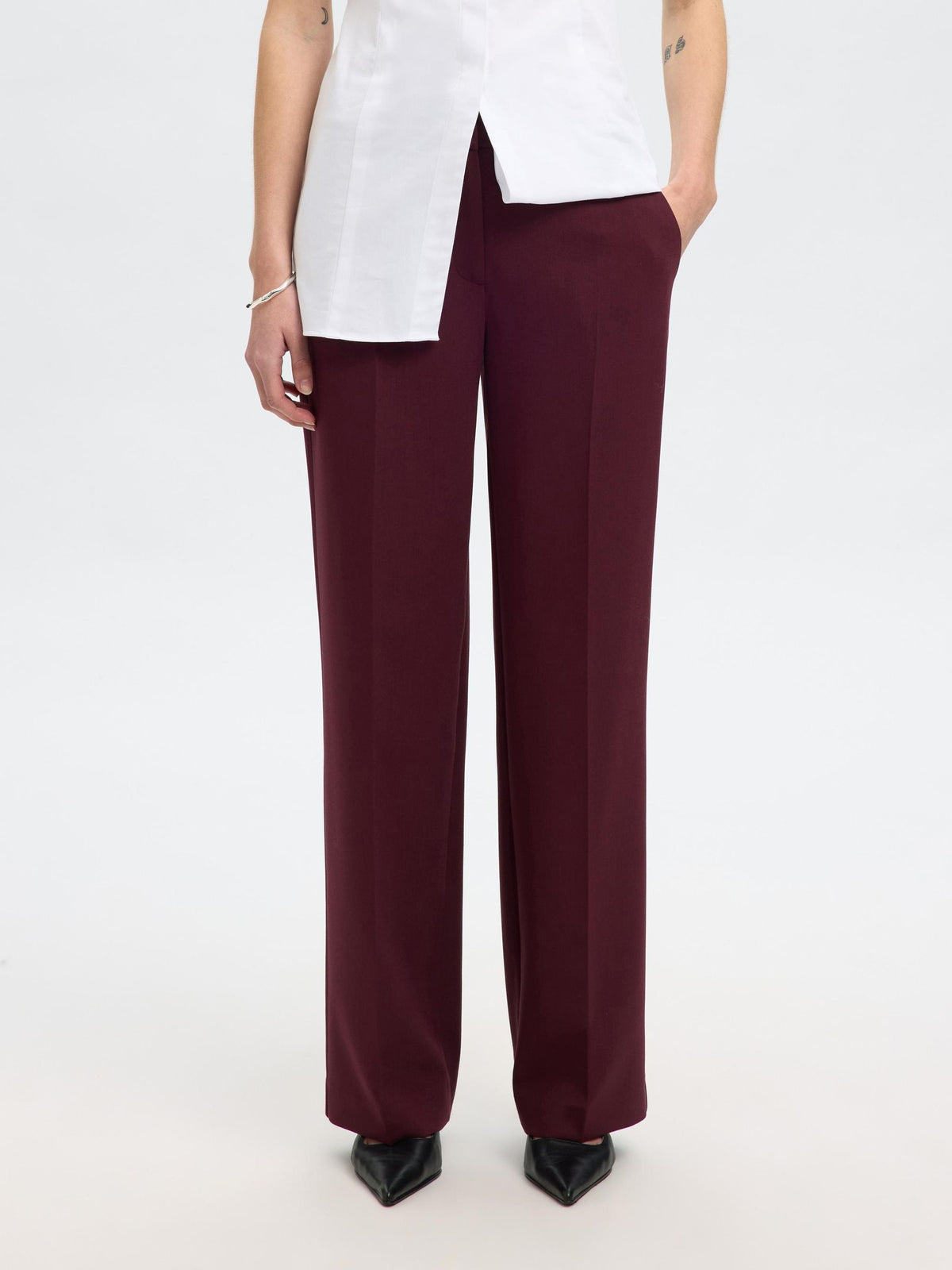 SLWRITA MW Wide Pant - Tawny Port