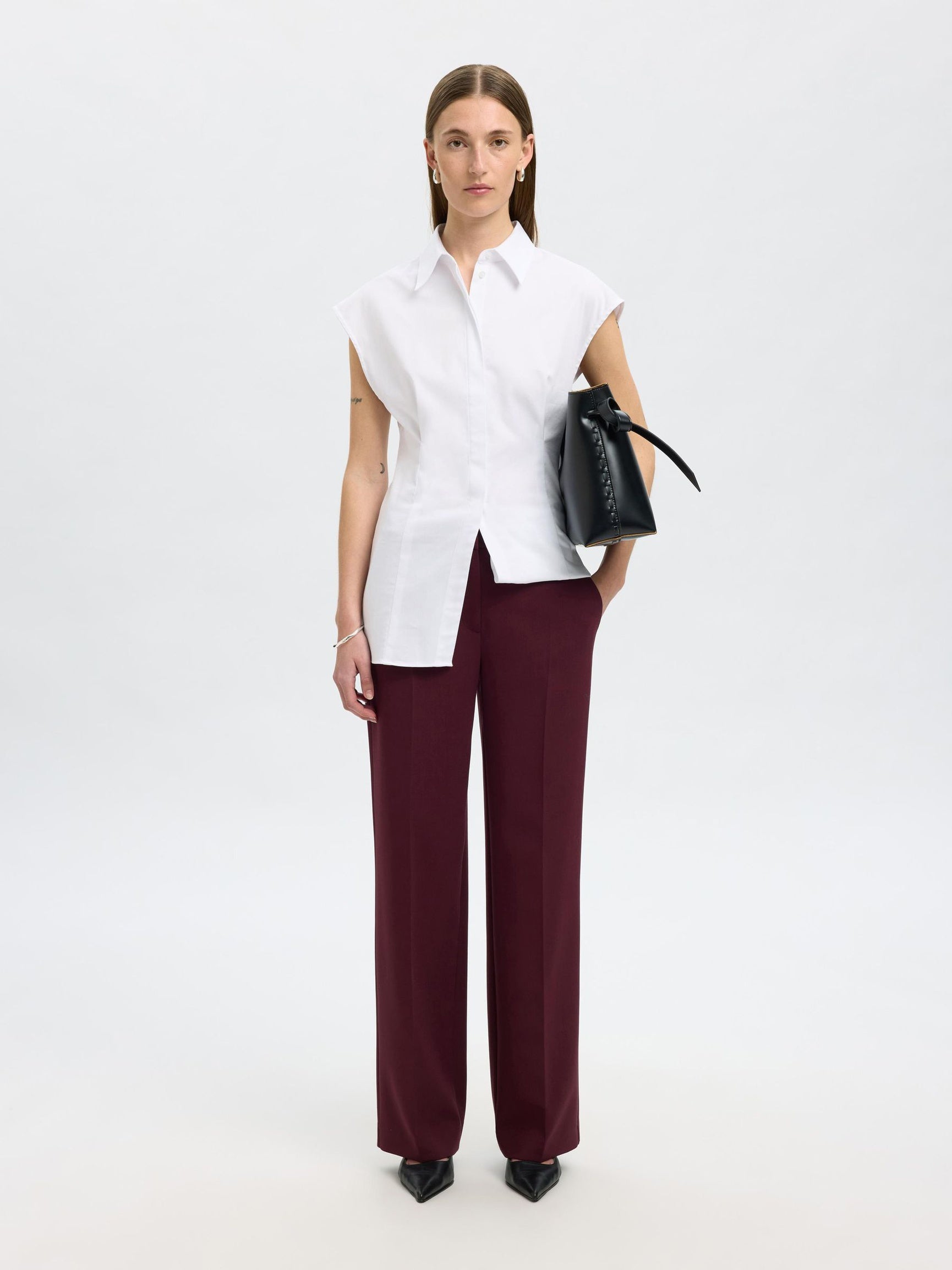SLWRITA MW Wide Pant - Tawny Port