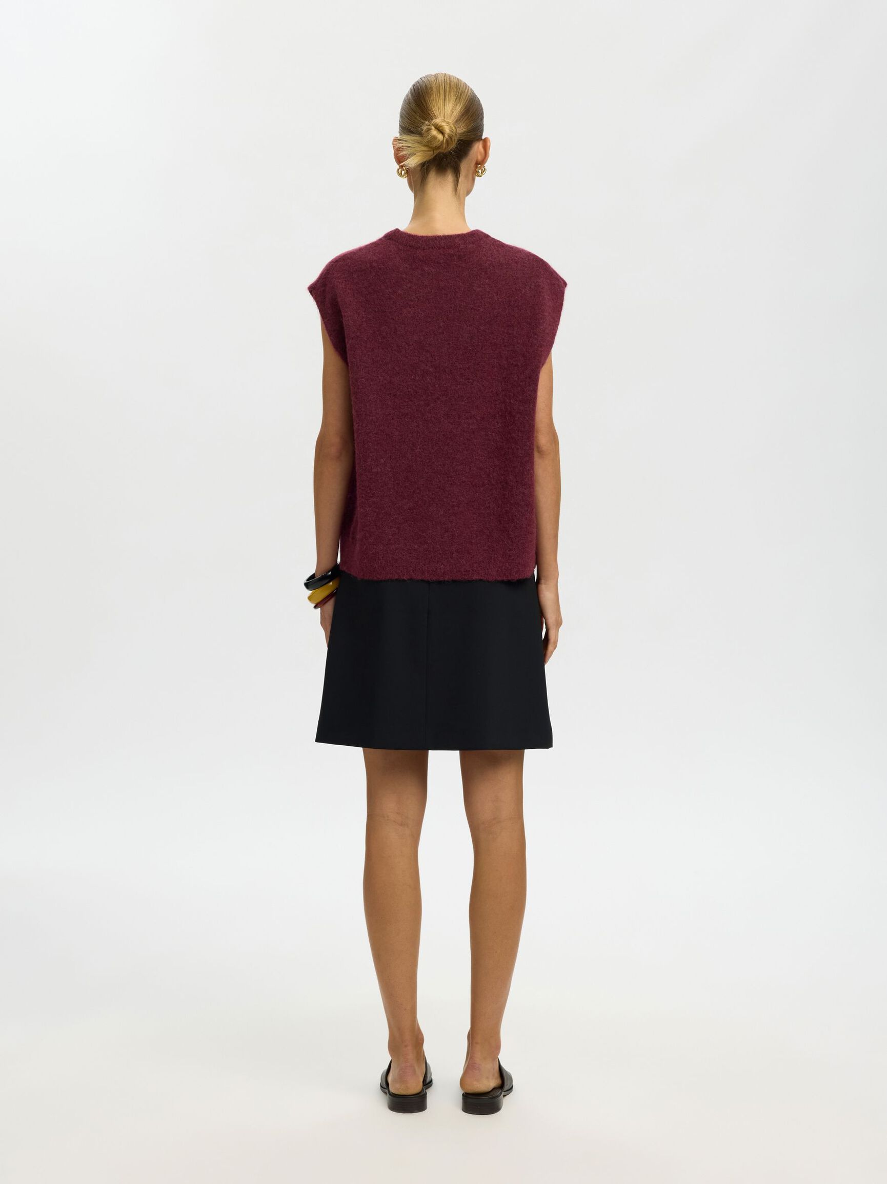 SLWLULU SL Knit Vest - Tawny Port