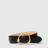 SLFFELINE Slim Leather Belt BLACK