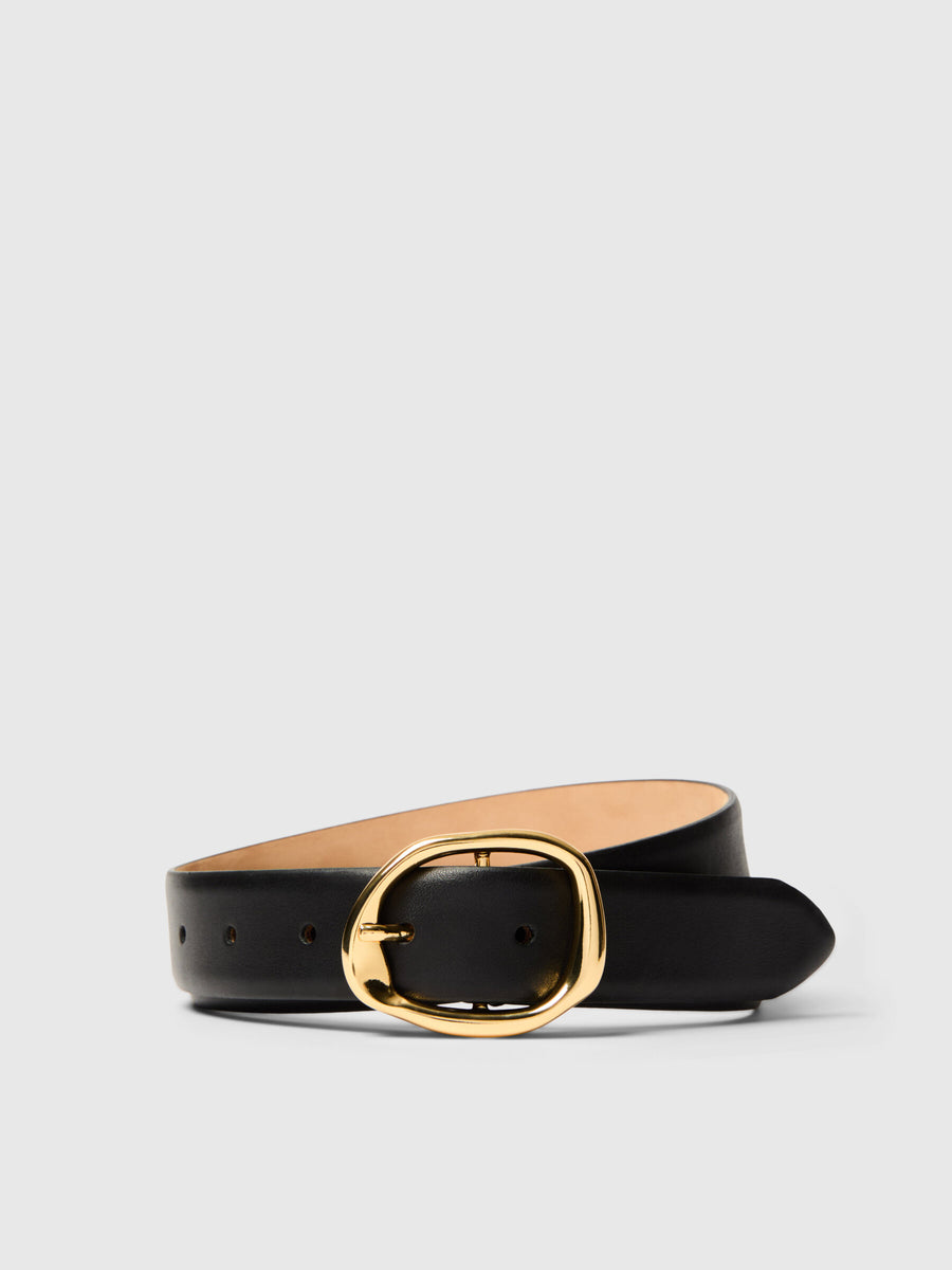 SLFFELINE Leather Belt BLACK