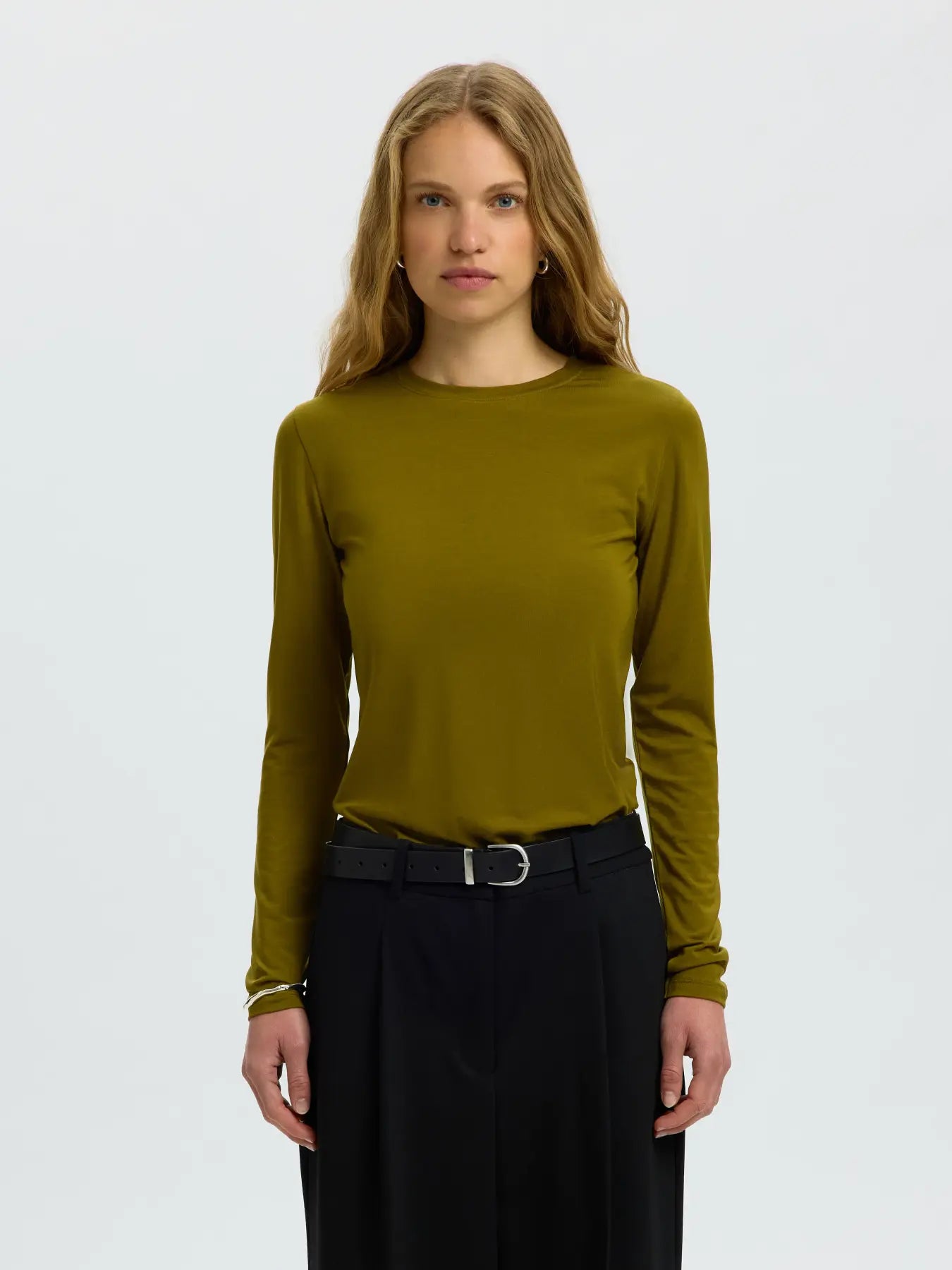SLWMANJA LS O-neck FIR GREEN