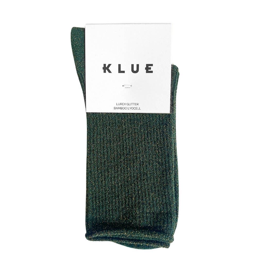 KLUE Glitter Lurex socks  - Green
