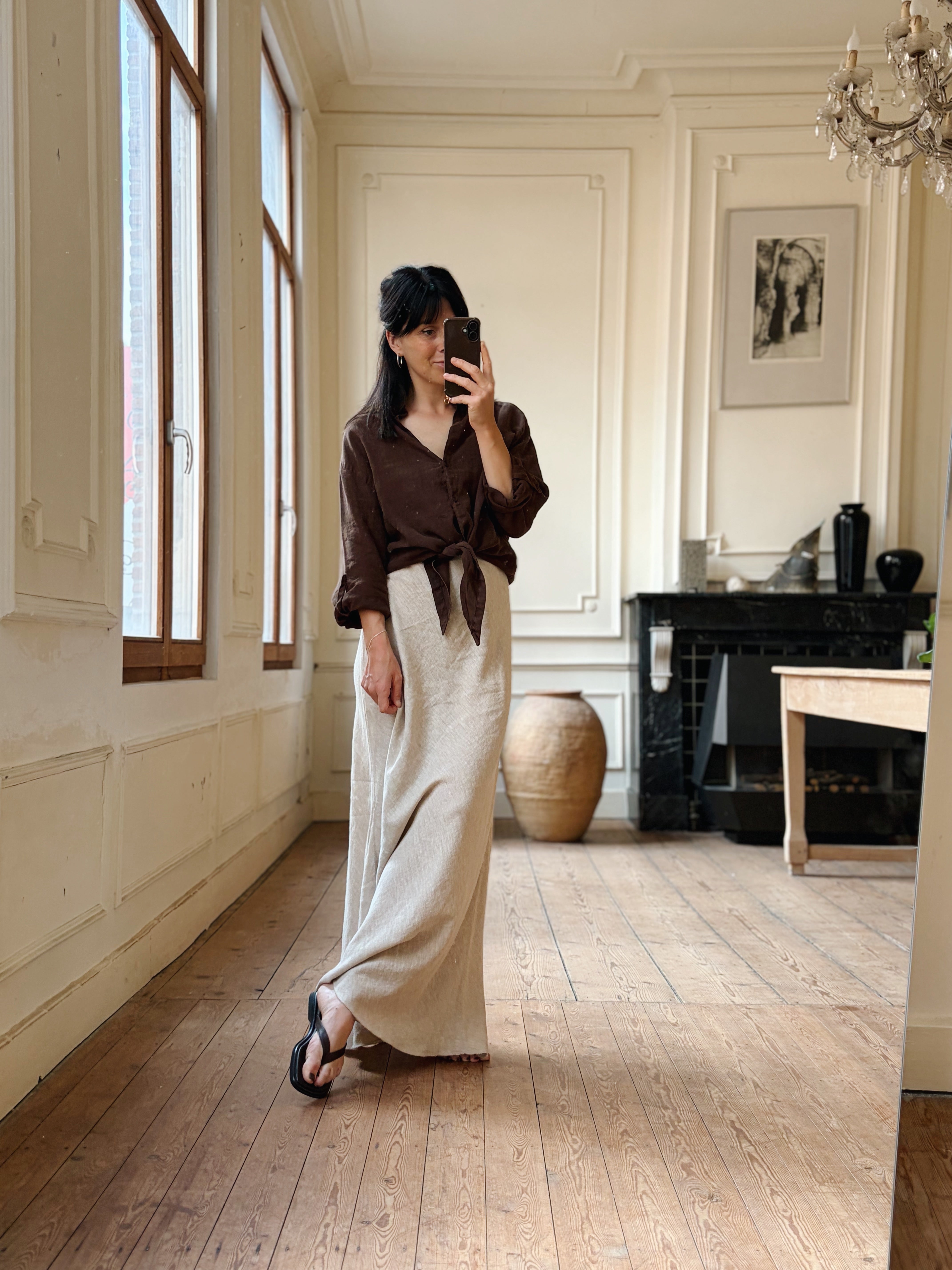 PIA Linen Shirt - Chocolate Martini