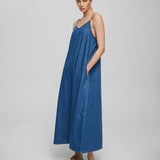 JOLENE ELENA Strap dress Mid blue wash