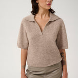 ALPHA SS Polo Pullover WARM SAND MEL