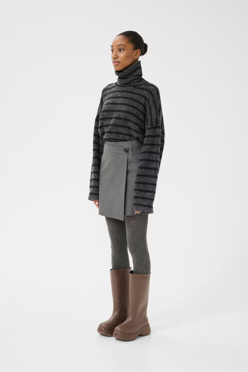 GZ PAULA Melange wrap skirt Grey