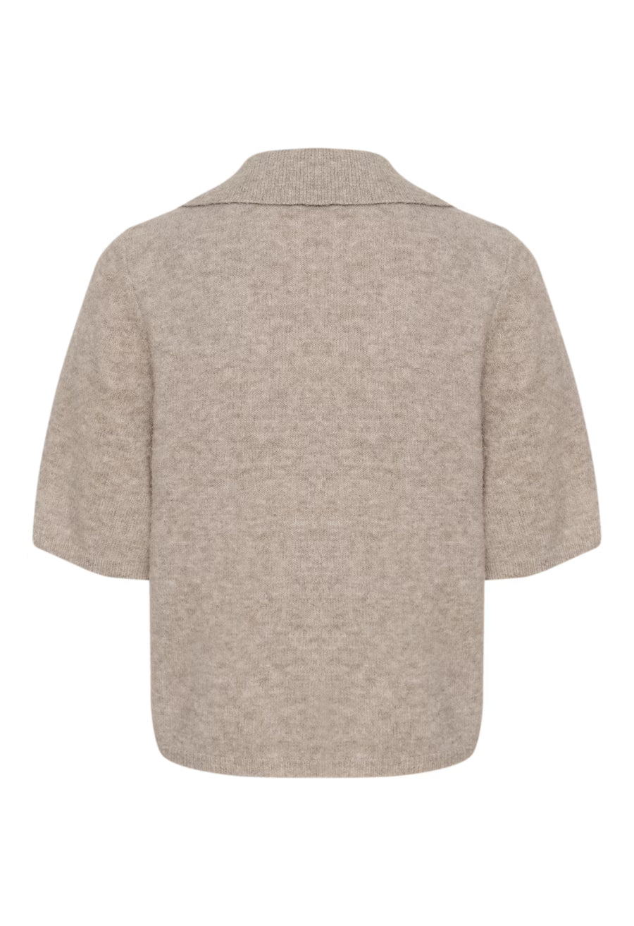 ALPHA SS Polo Pullover WARM SAND MEL