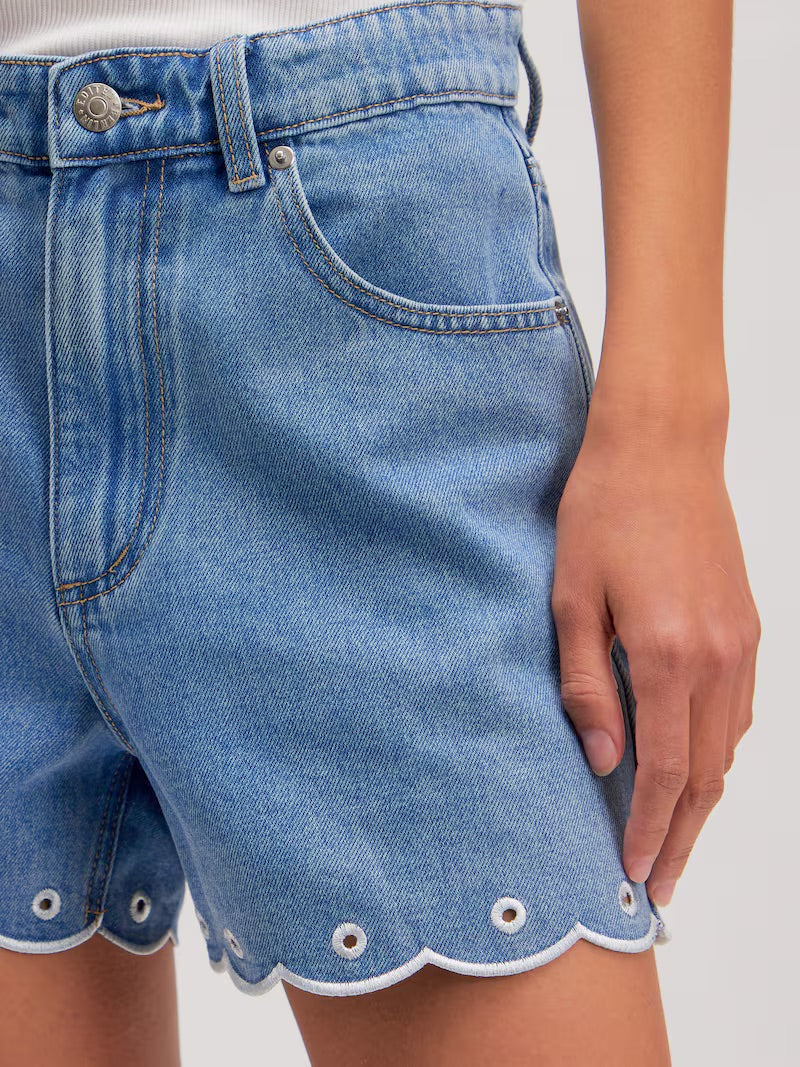 GUSTAVA short LIGHT BLUE DENIM