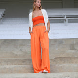 PETAL Pants Lurex orange