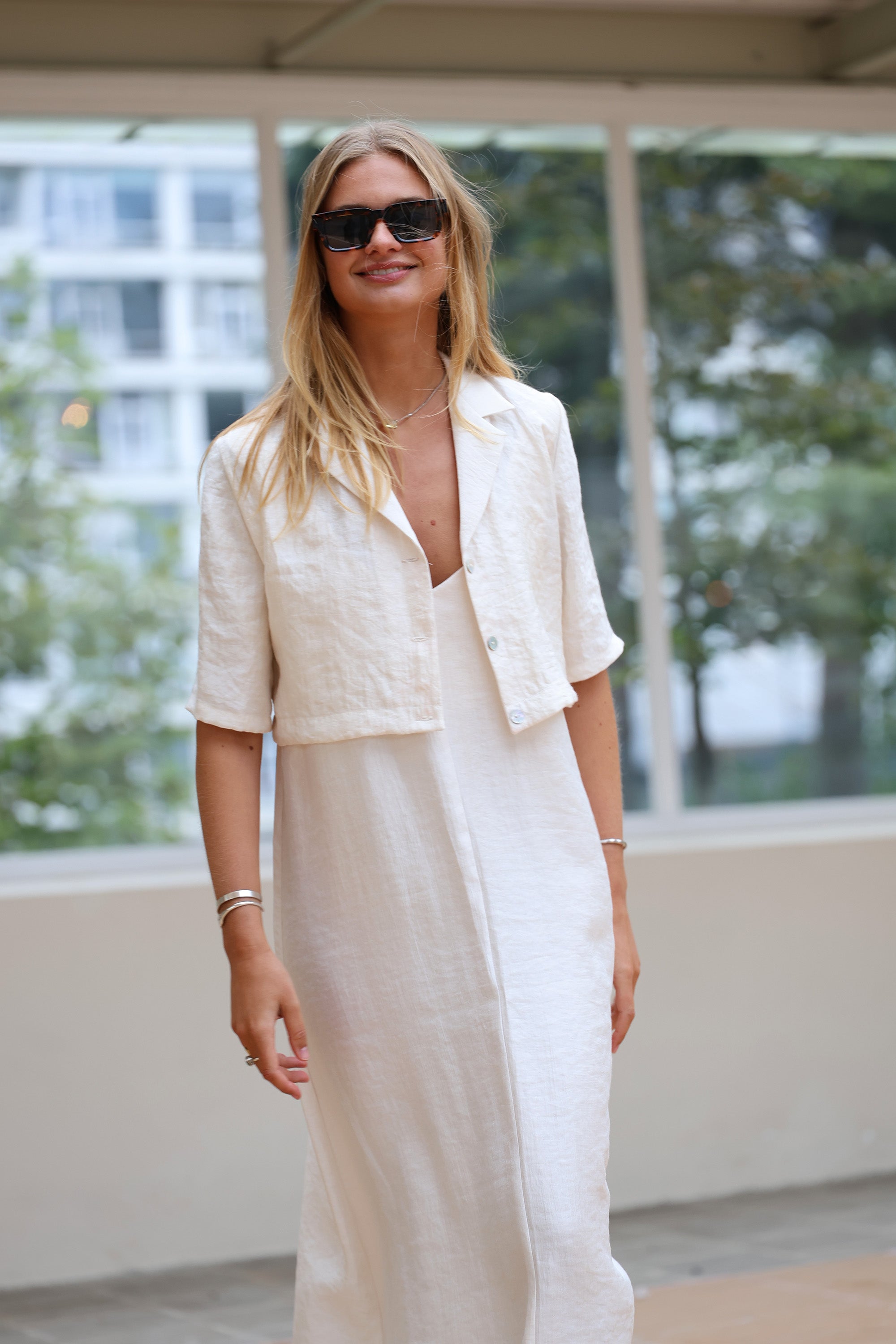 BELLA Shirt Lurex ecru