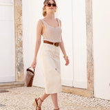 RACHELLE Skirt Denim ECRU