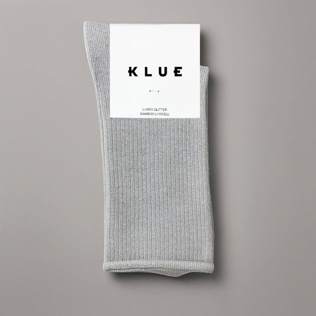 KLUE Glitter Lurex socks - Light grey