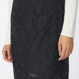 SLFPANDORA HW Ankle slit skirt Black