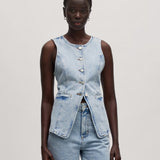 LYLA Denim vest Light blue