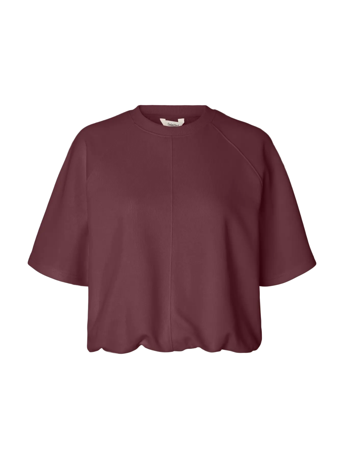 SLWTABBY SS bubble sweater TAWNY PORT