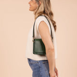 AUDREY mini PINE GREEN Classic Leath