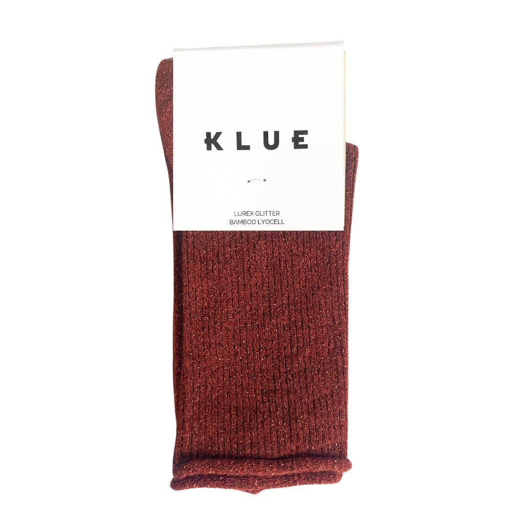 KLUE Glitter Lurex socks - Red