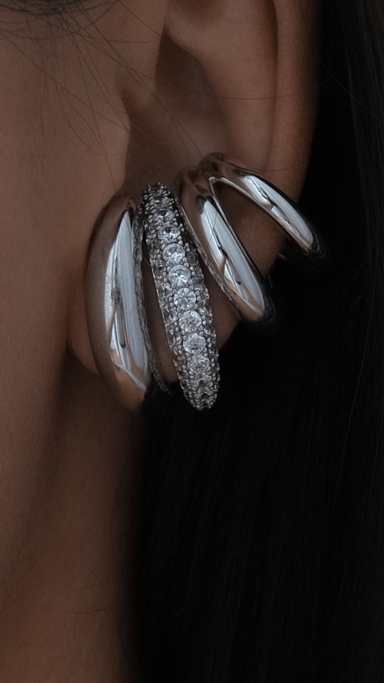 DOUBLE KOS Earcuff SILVER
