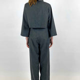 PEARL Pants flanel Charcoal