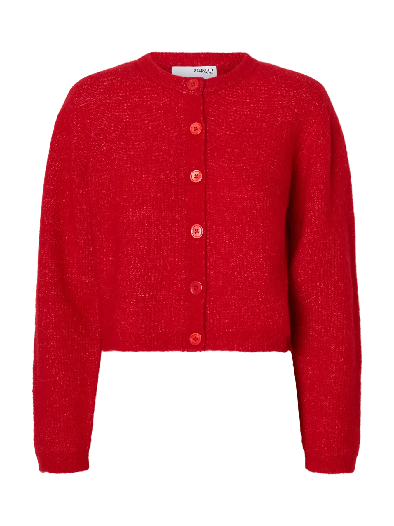 SLFSIA Cropped Cardigan - Red