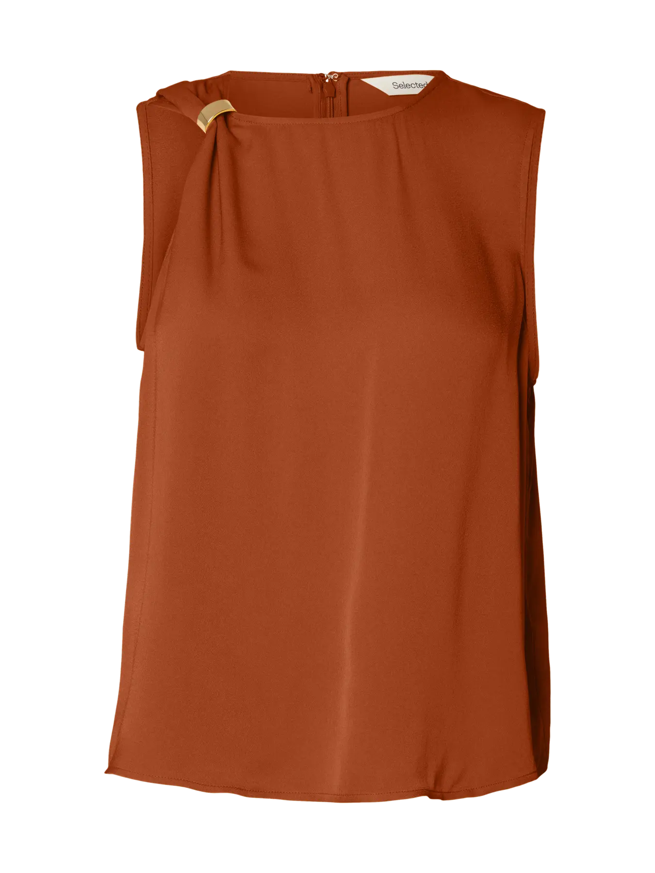SLFLAURA SL TRIM TOP - CLAY