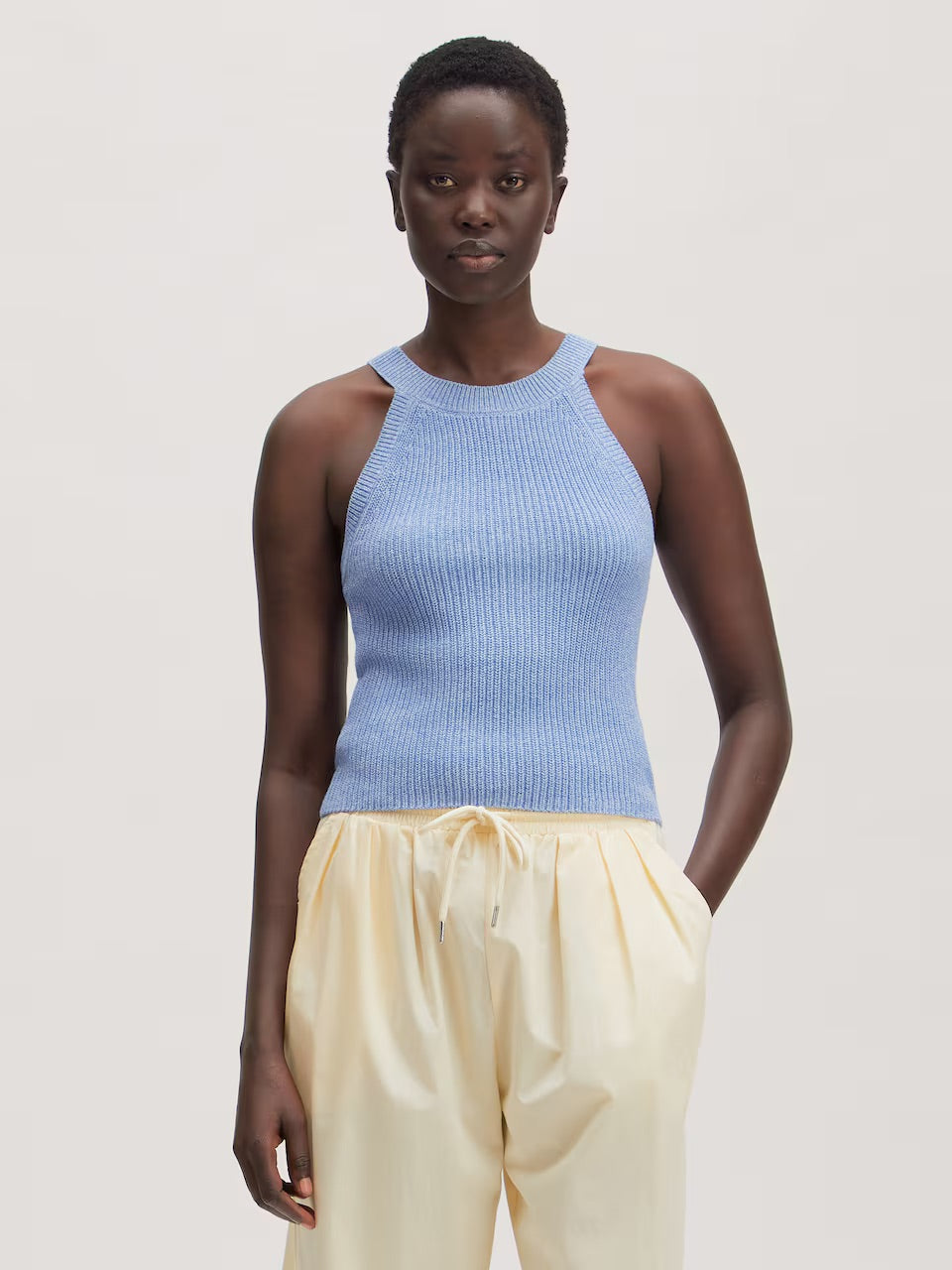 YANDRA knit top BLUE