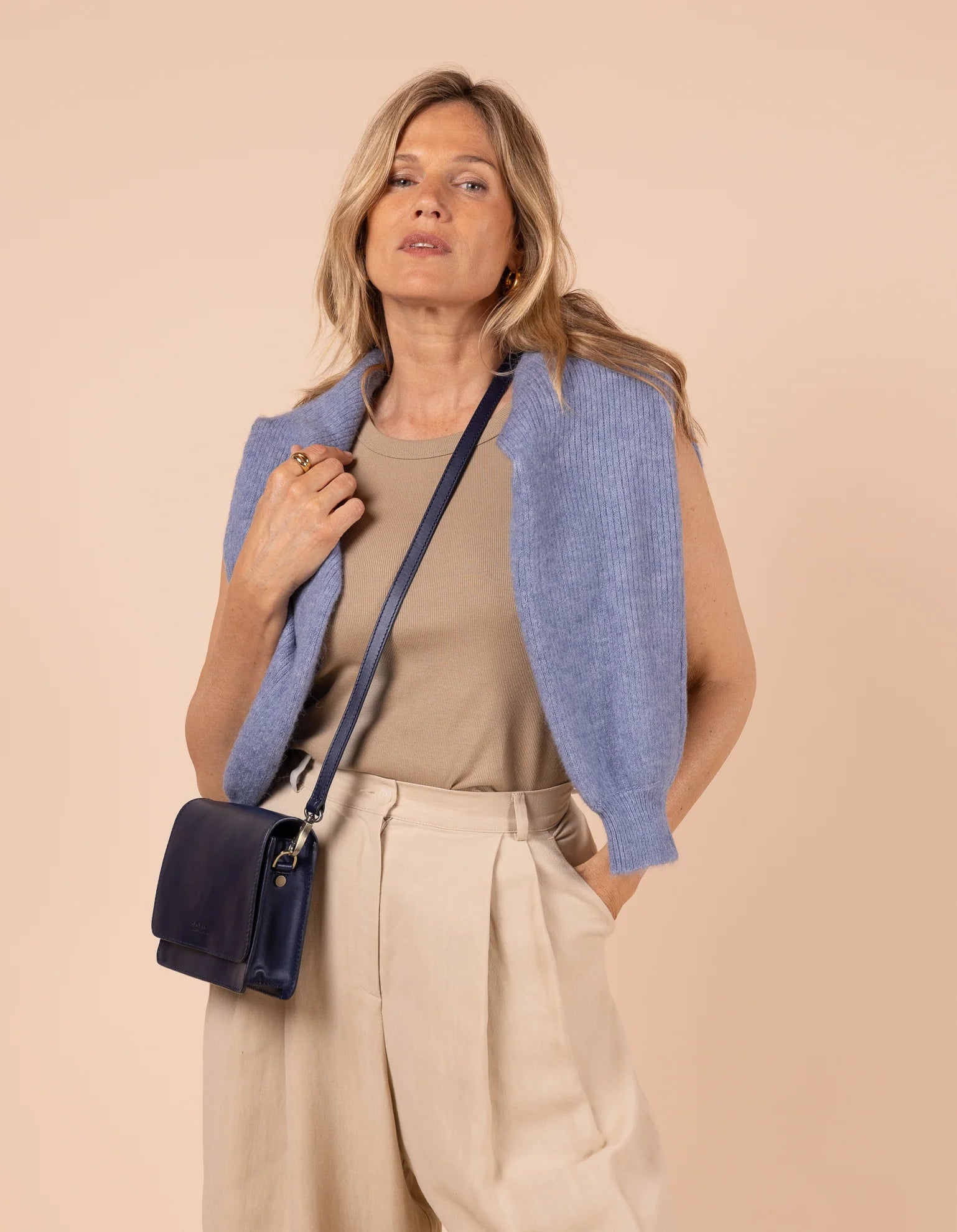 AUDREY mini MIDNIGHT BLUE Classic Leather