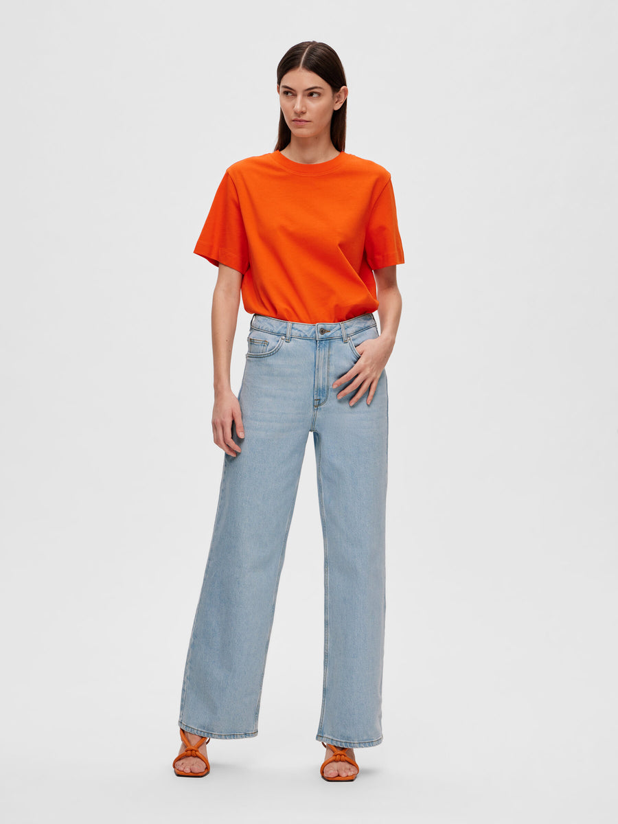 SLFALICE HW Wide LON SKY Jeans