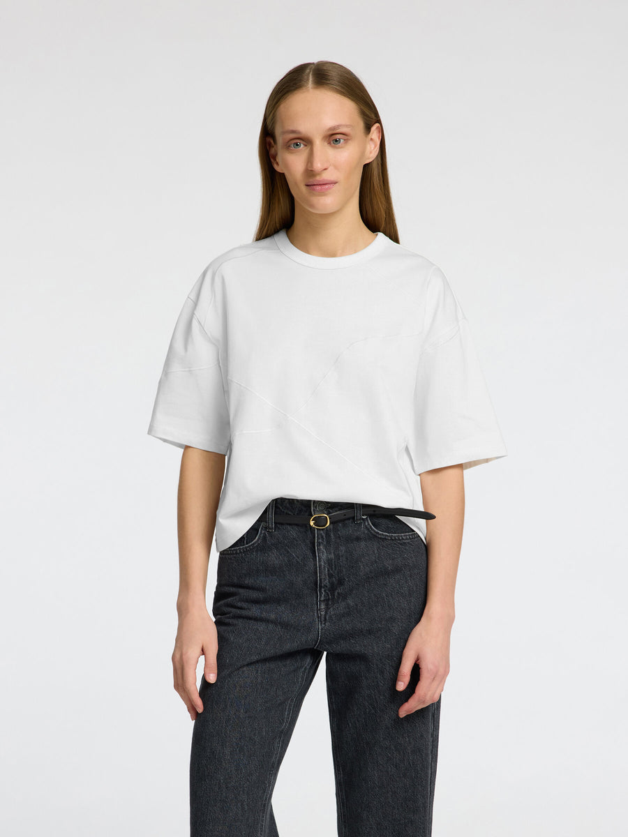 SLFPENNY Embroidered tee Snow white